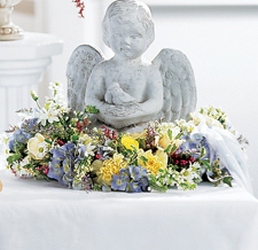 The Little Angel Ring of Flowers from Lloyd's Florist, local florist in Louisville,KY